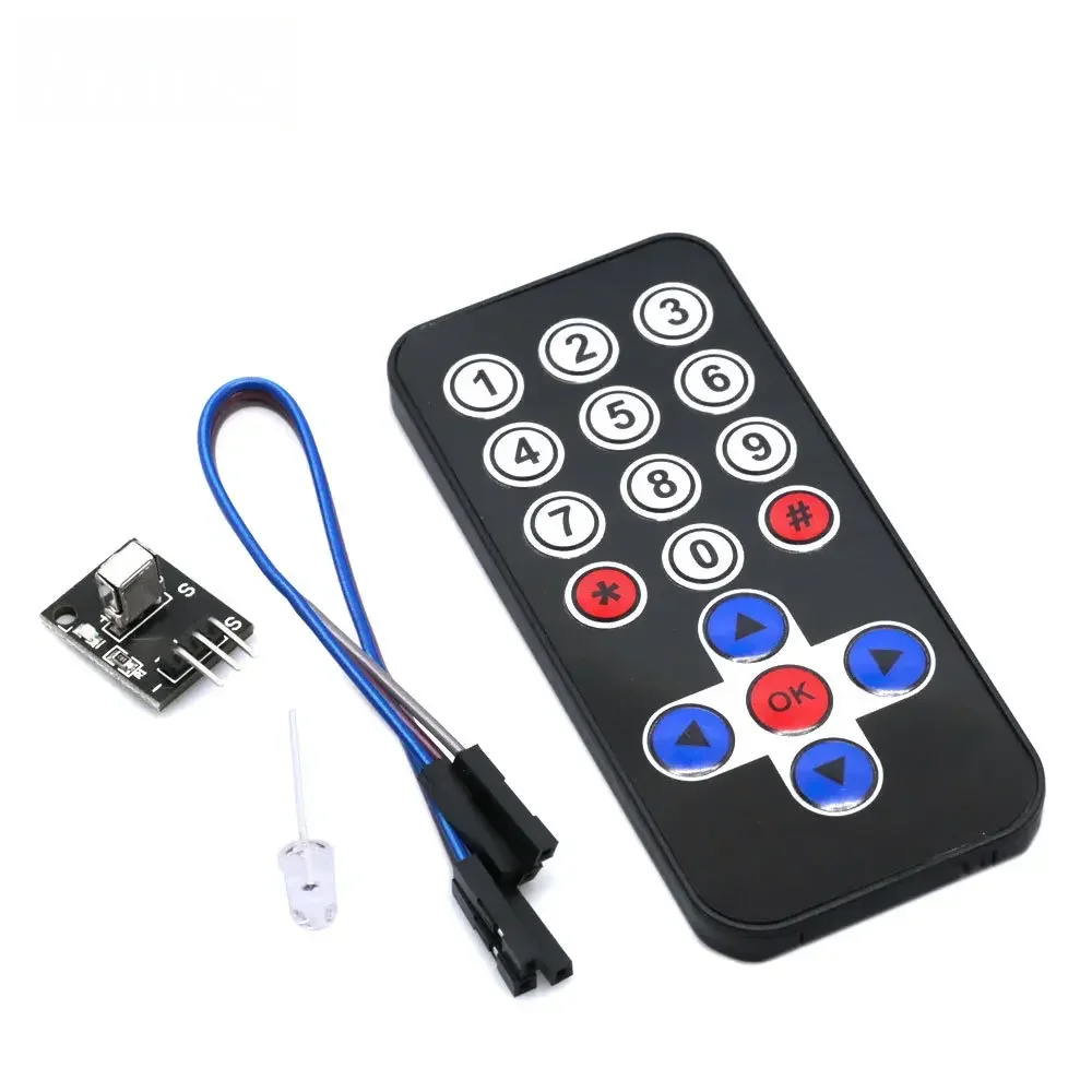 Arduino-Compatible HX1838 IR Remote Control Board - Infrared Wireless Decoding Module for DIY Robotics and IoT