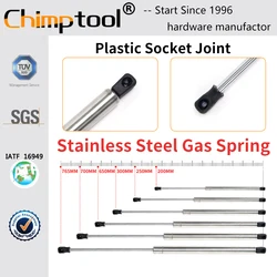 1 Pc Stainless Steel 316 Gas Spring Plastic Socket joint  Universal Shock Absorber Hydraulic Lift Support Strut Bar Customizable