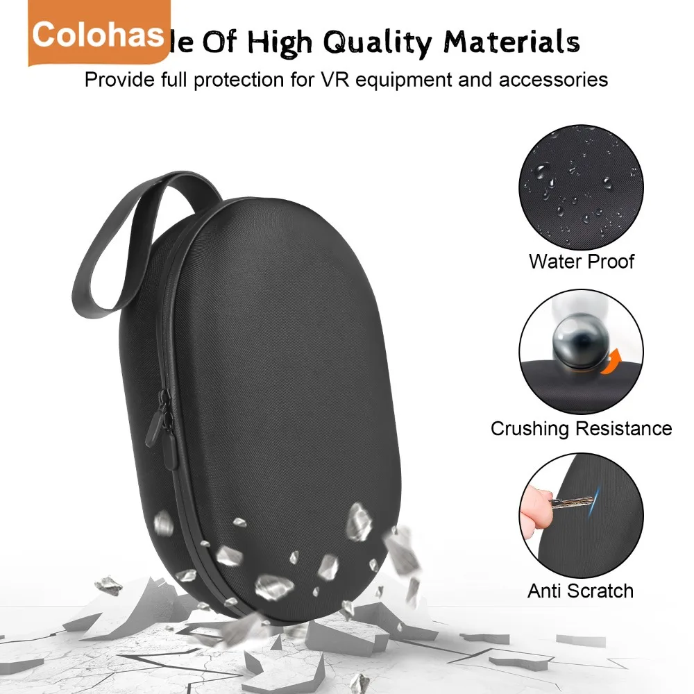 New Portable Travel Carry Handbag EVA Carrying Case Shockproof Anti-scratch Storage Bag for Apple Vision Pro VR Headset Vr Box