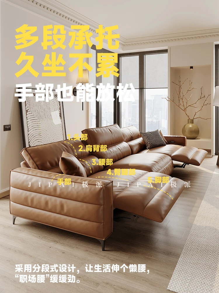 Brown functional sofa living room small apartment medium ancient