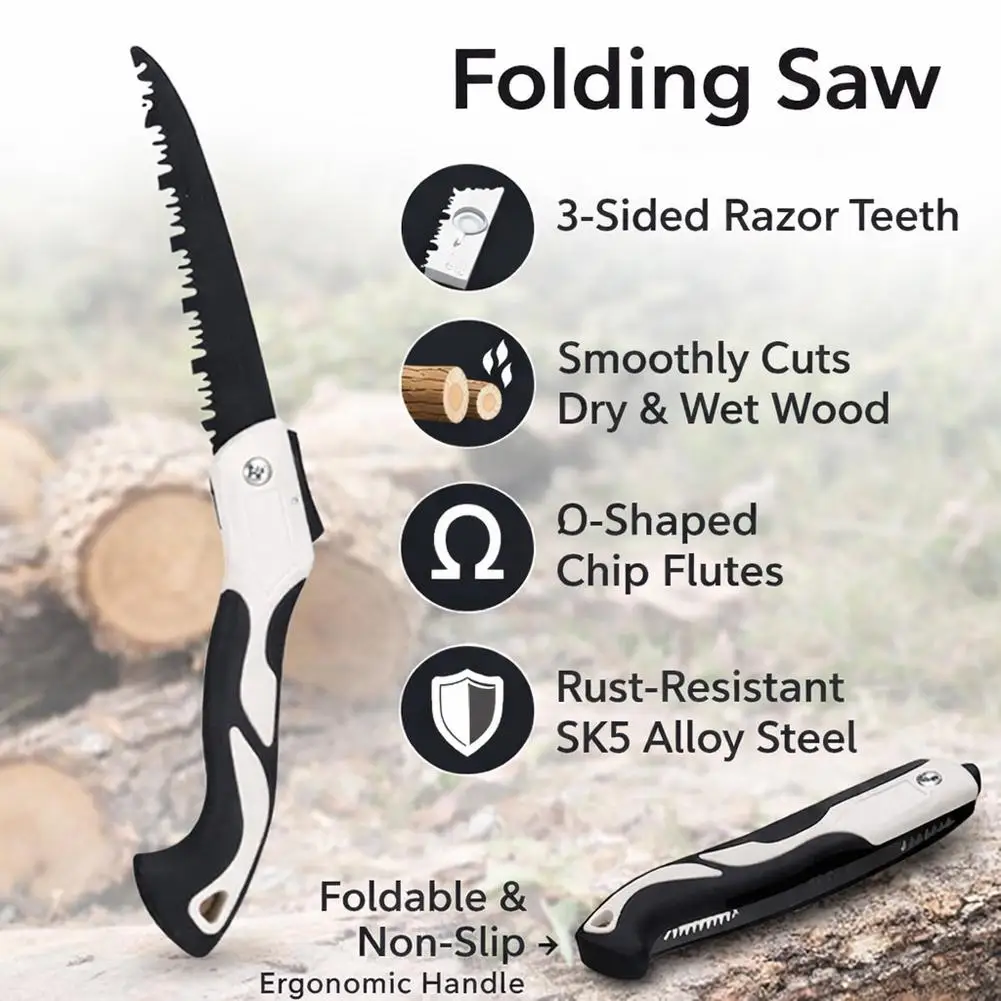 Folding Hand Saw For Outdoor Logging Woodworking – Portable Gardening Pruner Tree Cutting Agricultural Tools