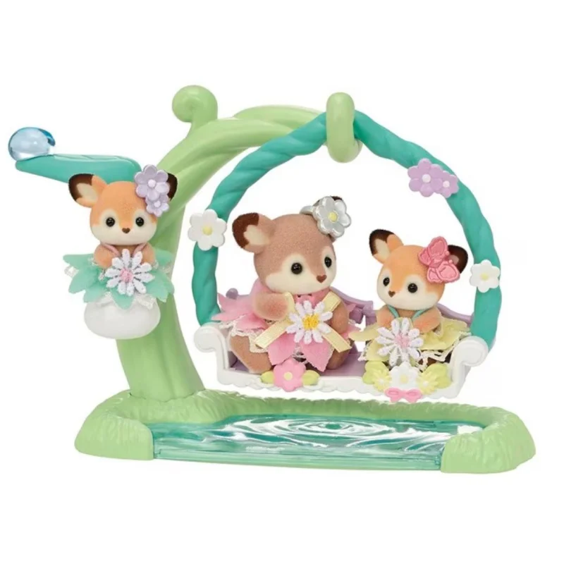 Hot Sylvanian Families Anime rysunek w nowym stylu Kawaii dekoracja lalki Model wisiorek zabawki dla dzieci ozdoba pokoju prezenty urodzinowe