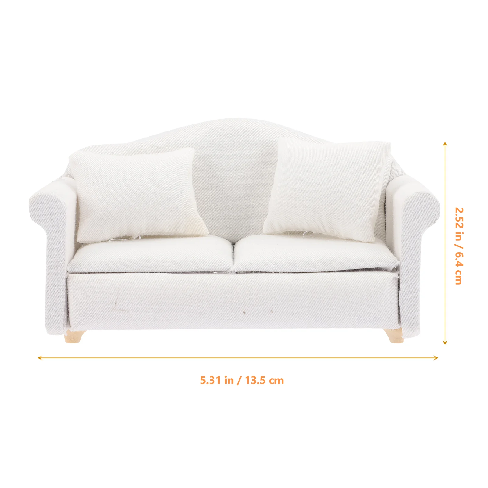 Mini Furniture Kids Couch White Couches Miniture House Accessory Miniature Baby