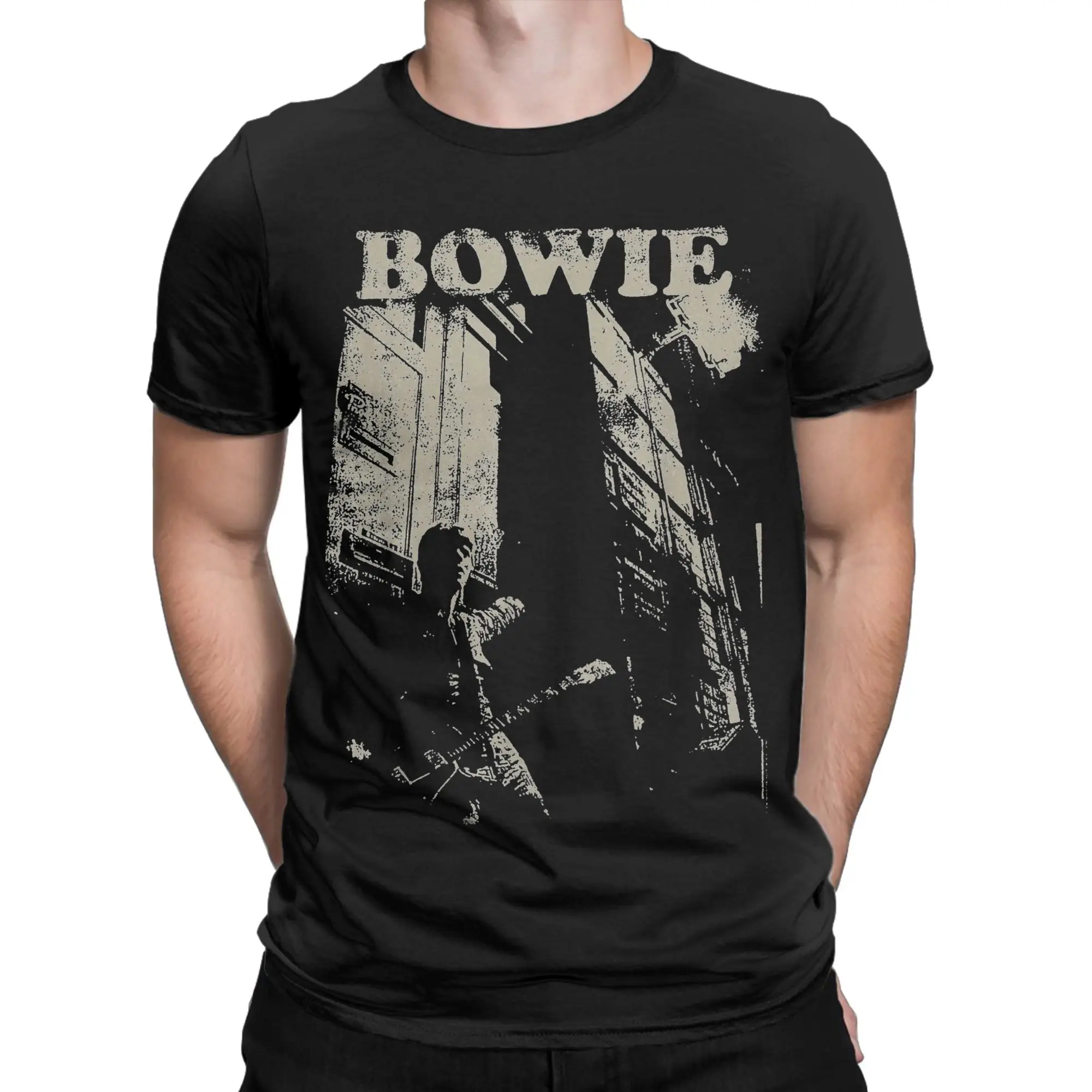 Creative Stack Davids Bowies T-Shirts Men O Neck Pure Cotton T Shirts  Short Sleeve Tees Plus Size Clothing