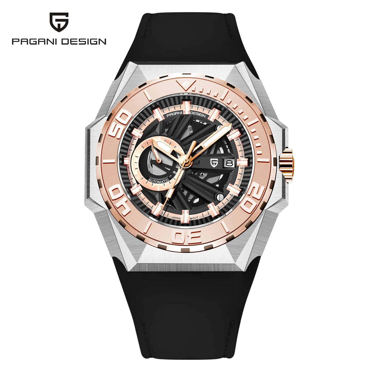 

PAGANI DESIGN Skeleton Automatic Watch For Men Mechanical Wristwatch Sports Luxury Miyota 8217 Waterproof Sapphire Mirror Clock