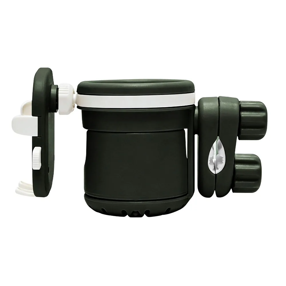 

3 in 1 Design Baby Stroller Cup Holder 360° Rotation Non Slip Cup Holder Multi Function Universal Mount Water Bottle Tray