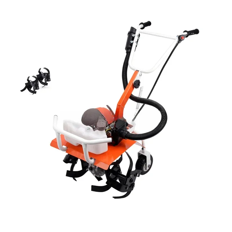 Two stroke Agricultural Garden Tools Gasoline Minitype Rotary Tiller Outdoor Multi-function Lawn Mower Micro Tillage Machines