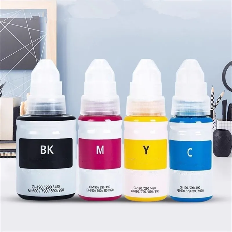 GI490 GI790 GI890 Refill Dye Ink For Canon GI-490 GI-790 GI-890 For Pixma G1000 G1100 G1400 G2000 G2100 G2400 G3000 G3400 G4000