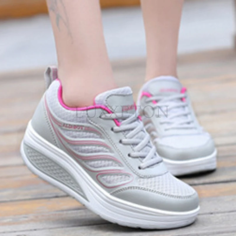 Designer White Platform Sneakers Casual Shoes Women Tenis Feminino Women Wedges Shoes Footwear Basket Femme Trainers Women