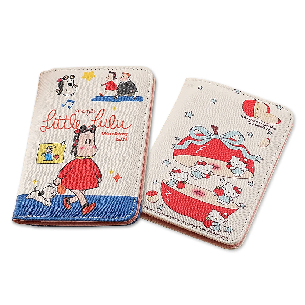 

Cartoon Kitty Lulu Passport Holder Cover Travel Accessories Passport Wallet Girl Bank Credit Card Holder AirTicket Passport Case