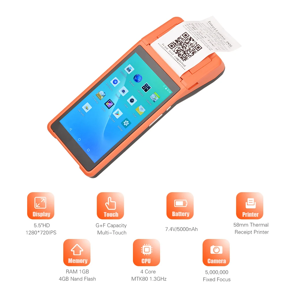 الكل في واحد طابعة المساعد الشخصي الرقمي المحمولة الذكية POS الطابعات اللاسلكية المحمولة وظيفة محطة الدفع الذكية