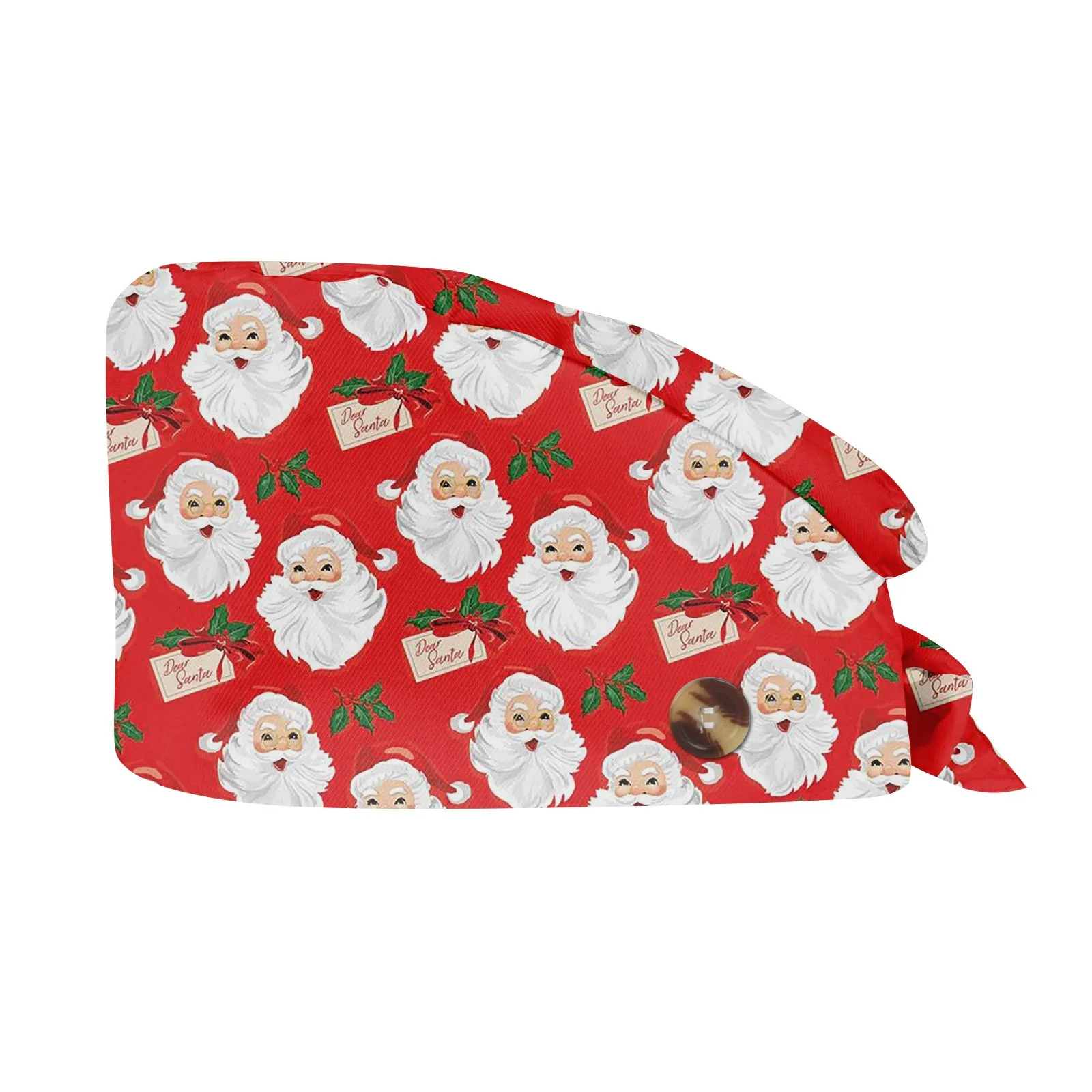 Chapeau de gommage réglable imprimé de noël, casquette de travail pour Salon de beauté, laboratoire, animalerie, soins infirmiers, médecin, infirmière, chapeau de soins
