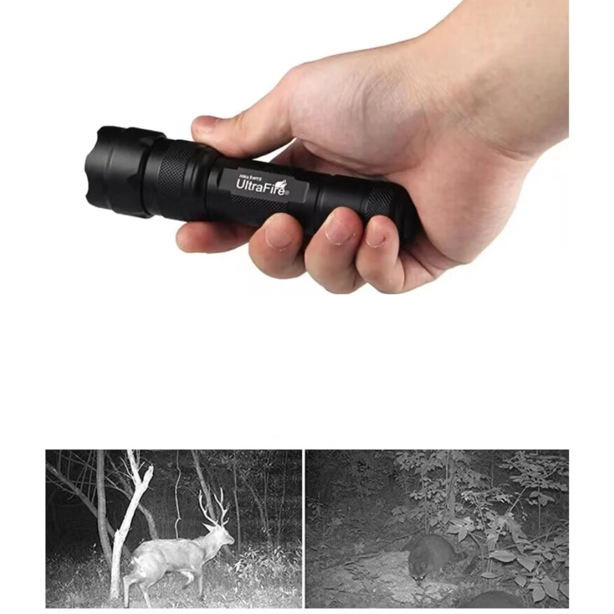 UltraFire 502IR 850nm/940nm Infrared Flashlight Zoomable IR Hunting Torch Infrared Radiation Weapon Light Night Vision Devices