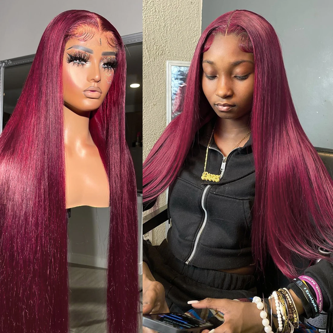 

Body Wave 13x6 Hd Lace Frontal Wig Human Hair 13x4 Burgundy Lace Front Wig Remy Pre plucked Brazilian Wigs on Sale For Women