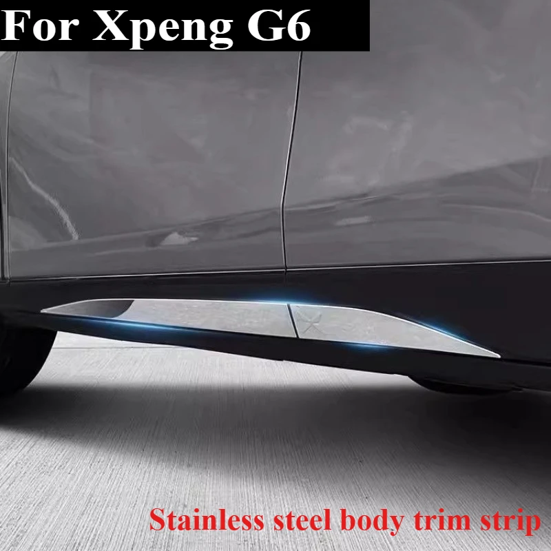 

For Xpeng G6 Car Side Door Body Trim stainless steel Chrome Accessories 4Pcs Auto Accessory Replacement