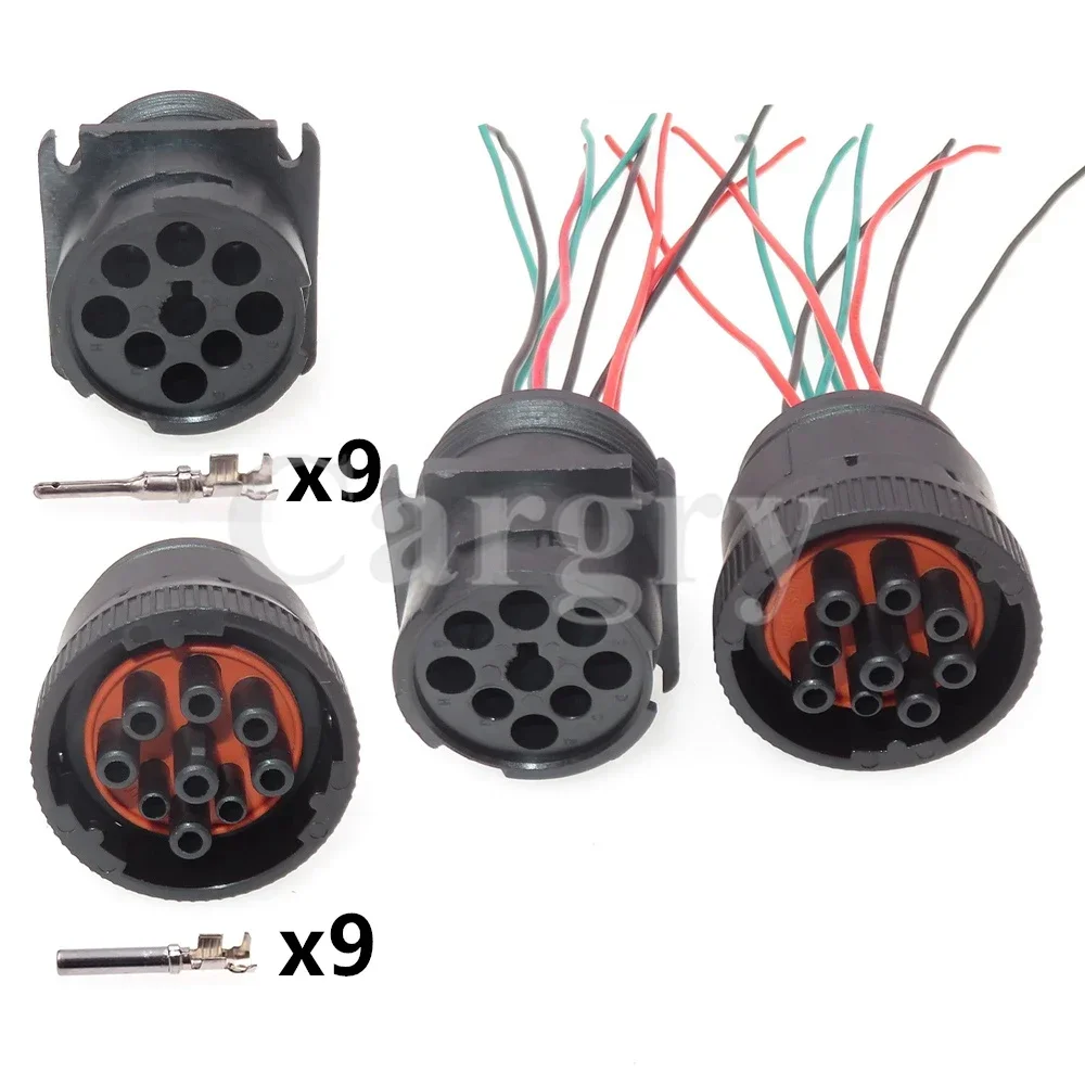 

1 Set 9P HD16-9-1939P HD16-9-1939S Car Waterproof Socket AC Assembly Automotive Diagnostic Interface Wiring Harness Connector