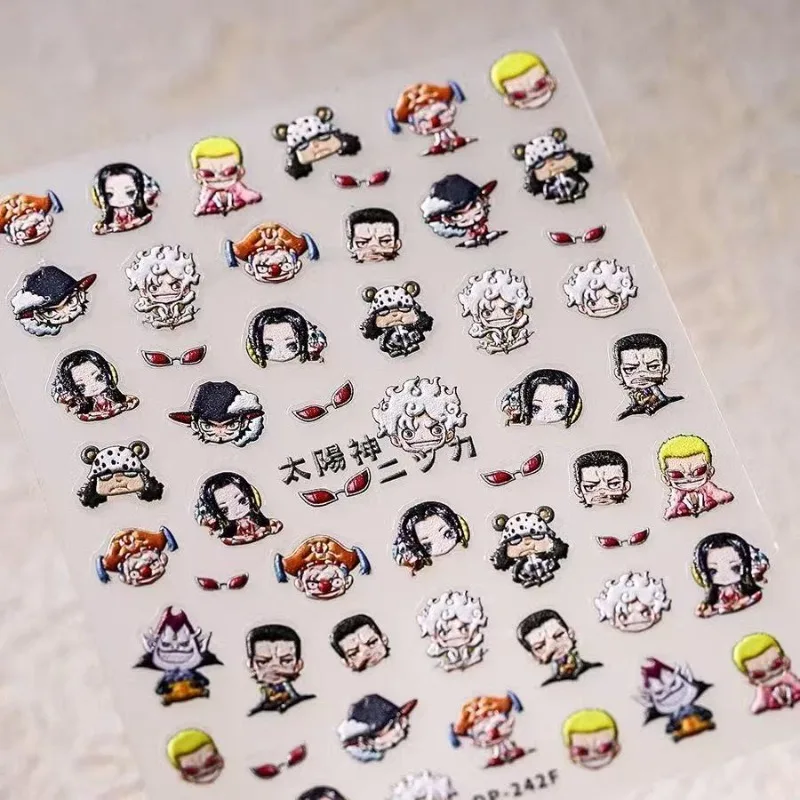 قطعة واحدة لوفي زورو المروحية أنيمي الأجهزة الطرفية الإبداعية شخصية الكرتون ستيريو جراب هاتف مسمار الفن لاصقة تزيين الهدايا