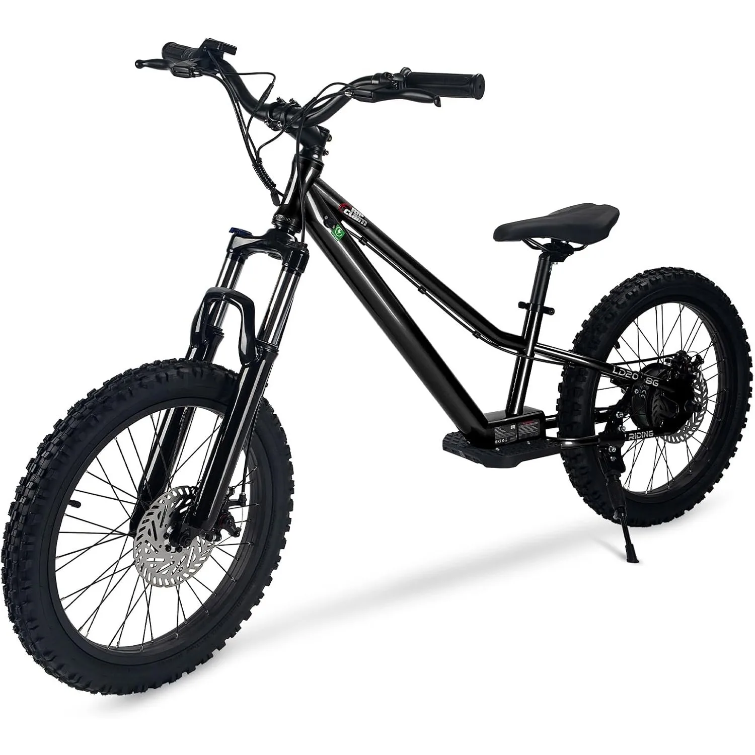 

Детский электровелосипед, мотор 350 Вт, скорость 18,6 миль/ч, запас хода 15,5 миль, шины 20 дюймов, двойная тормозная система, подходит для детей, индивидуальная комплектация