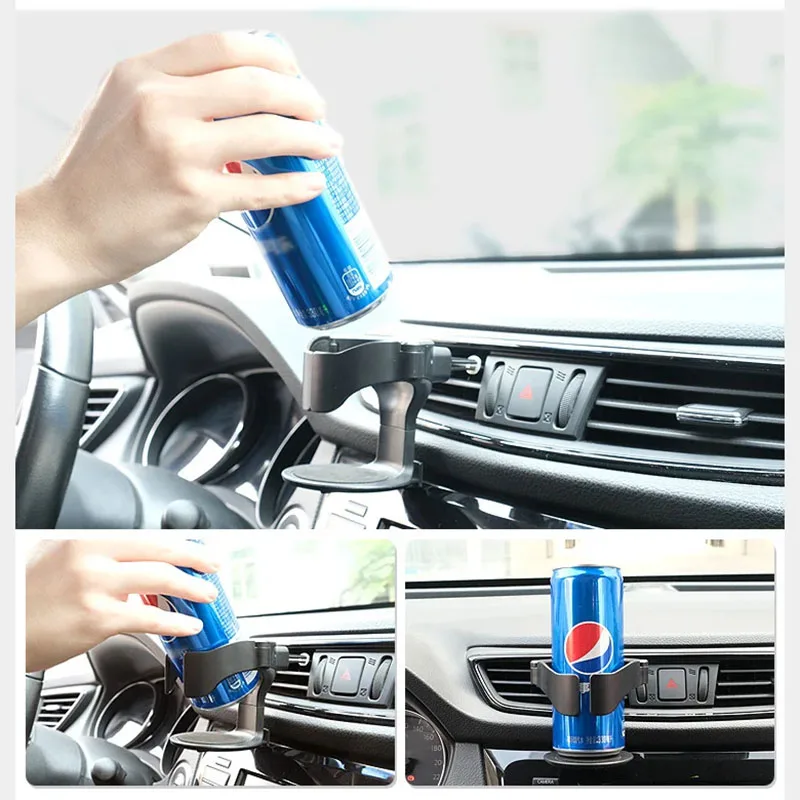 Car Water Cup Holder Auto Drink Rack Stand for Water Bottles & Ashtray Car Air Vent Outlet Tea Beverage Rack Auto Accessories