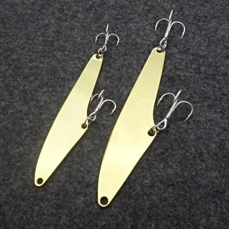 OUTKIT Chất Lượng Cao Dài Đúc 1 Cái 11g18g Kim Loại VIB Mồi Dụ Cá Jigbait Thìa Crankbait Quay Mồi Treble 2 móc Khóa