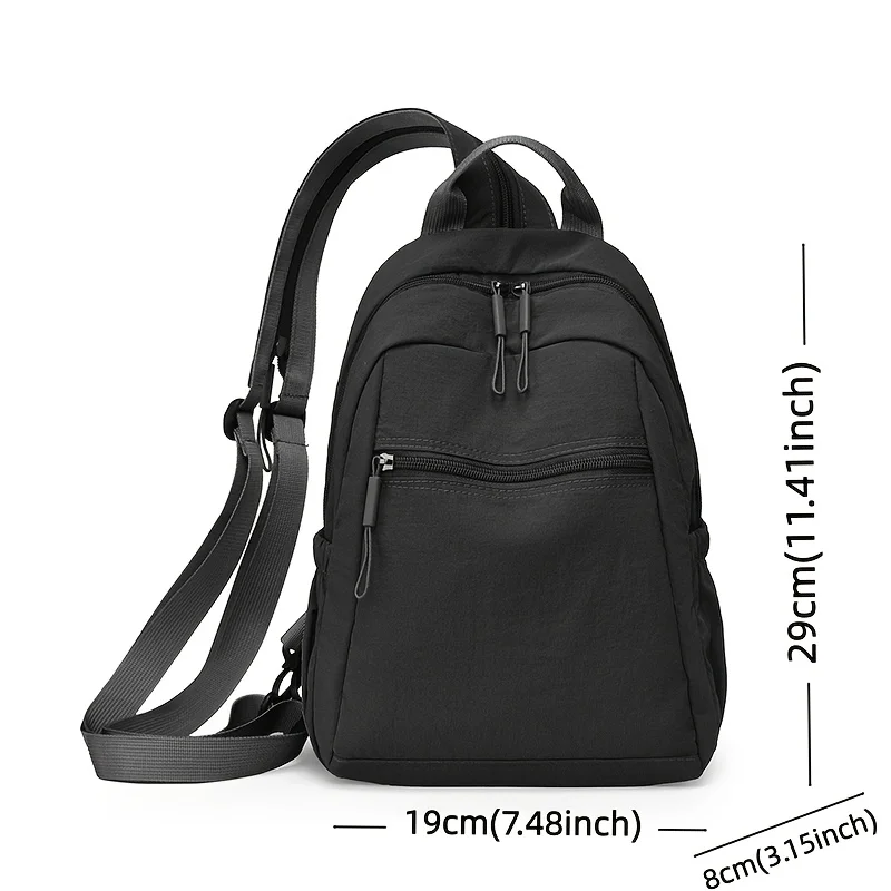 Women's Nylon Multifunctional Chest Bag Anti-Theft Crossbody Backpack with Hidden Pockets for Daily Use And Travel