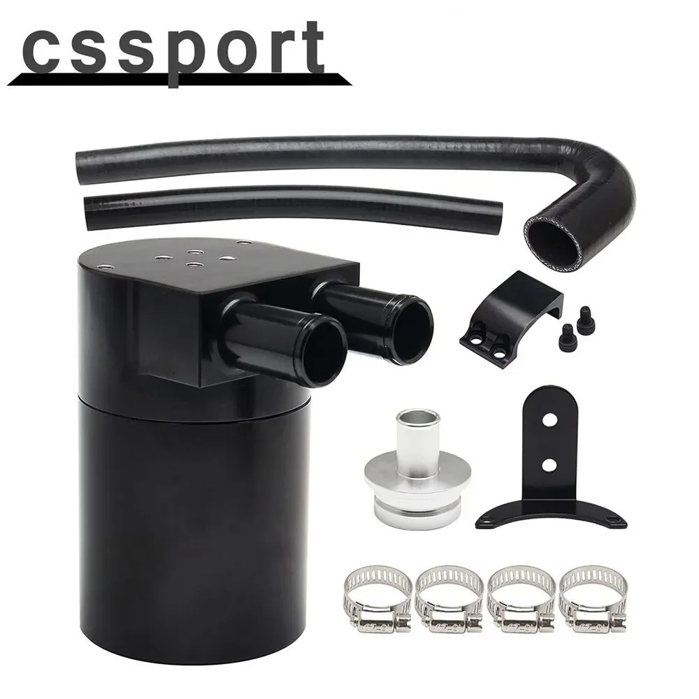 

Aluminum Reservior Oil Catch Can Tank with Silicone Radiator Hose for BMW N20/N26 Black OCC-1032-BK
