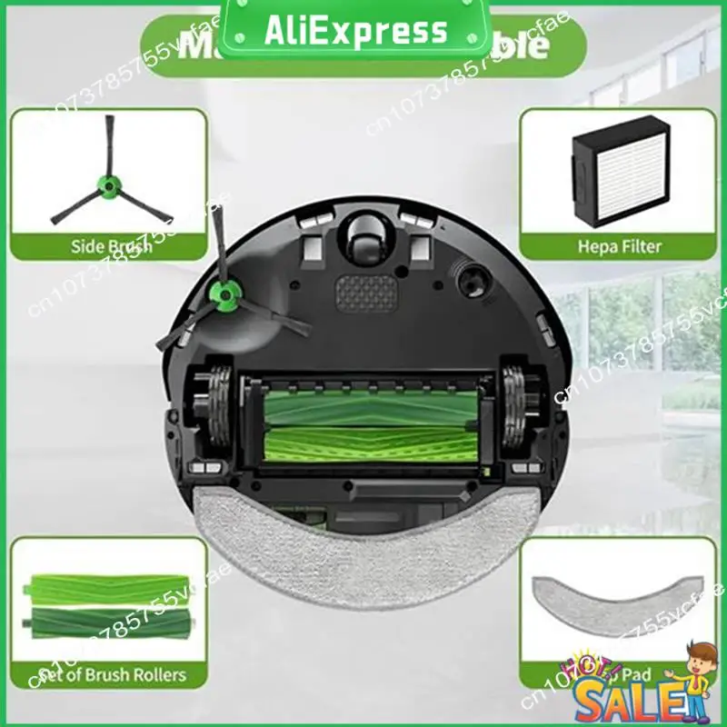 A04R For Irobot Roomba Combo 10 Max / J9 J7+/Plus Robot Vacuum Main Side Brush HEPA Filter Mop Dust Bag Pad
