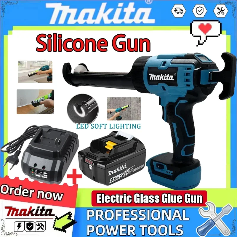 

Беспроводной электрический пистолет для герметика Makita: клей для цемента и стекла, герметик для окон и дверей, инструмент для заполнения швов
