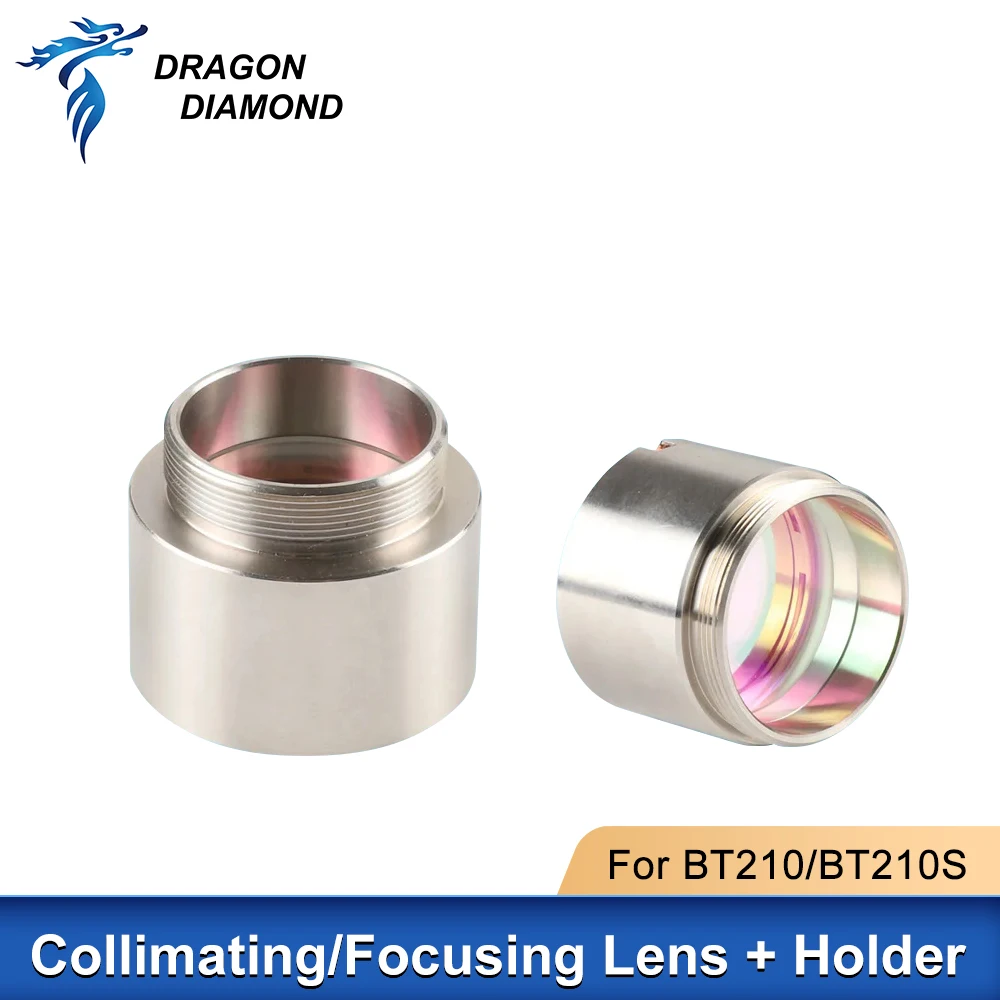 For BT210 BT210S 1.5KW Collimating & Focusing Lens D28 F100 F125mm Focus Lens with Lens Holder for Raytools Laser Cutting Head