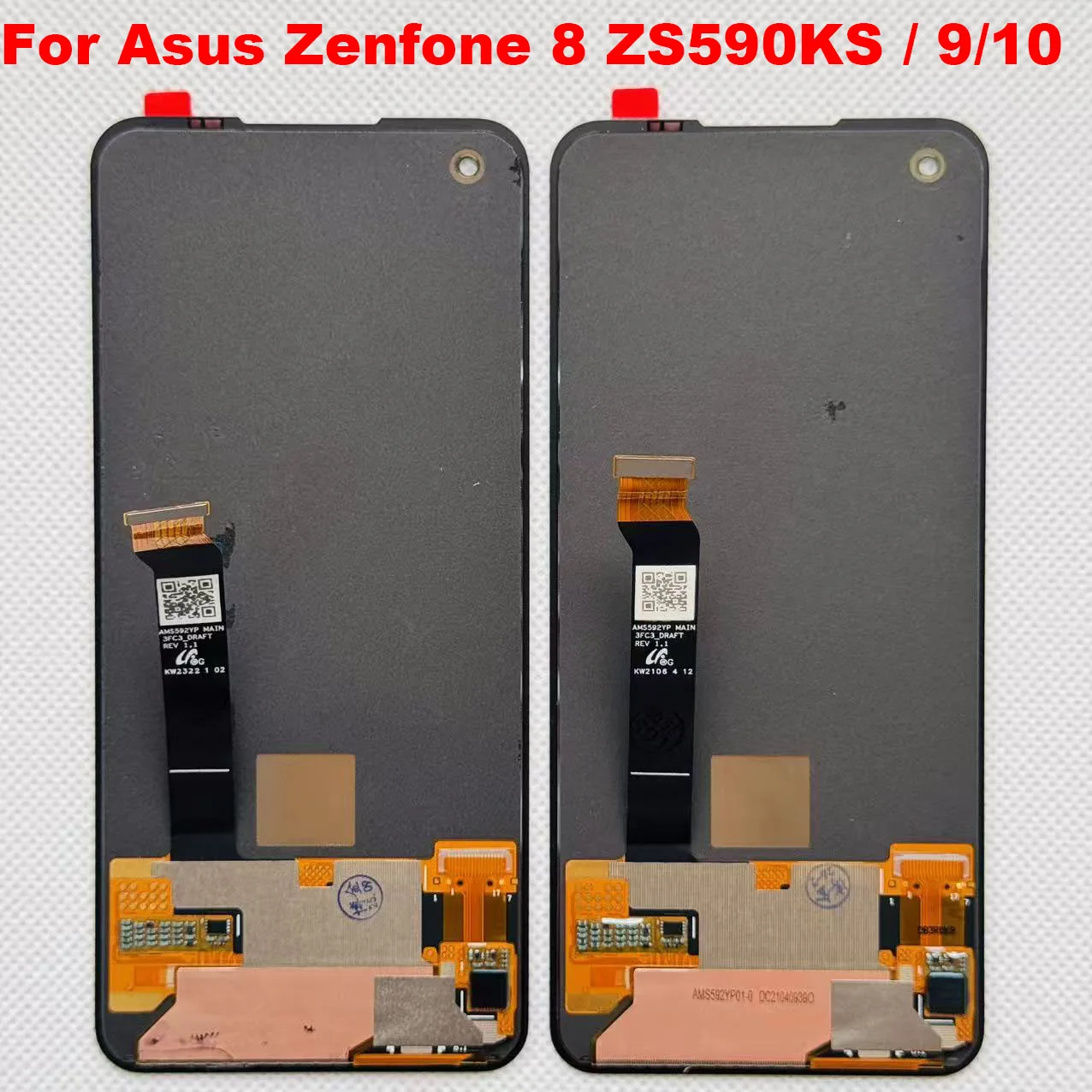 Tela LCD AMOLED Original de 5.9'' para Asus Zenfone 8 ZS590KS I006D 9/10 com Painel Touch e Digitalizador para Zenfone 8 Flip