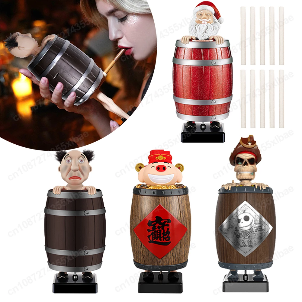 

Automatic Cigarette Box Reusable Spoof Cigarette Storage Case Skull Head Santa Claus Cigarette Dispenser Halloween Xmas Gifts