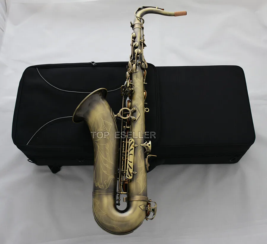 العتيقة البرونزية Bb العتيقة تينور الساكسفون بواسطة WEIBSTER Musical WTS-670 sax
