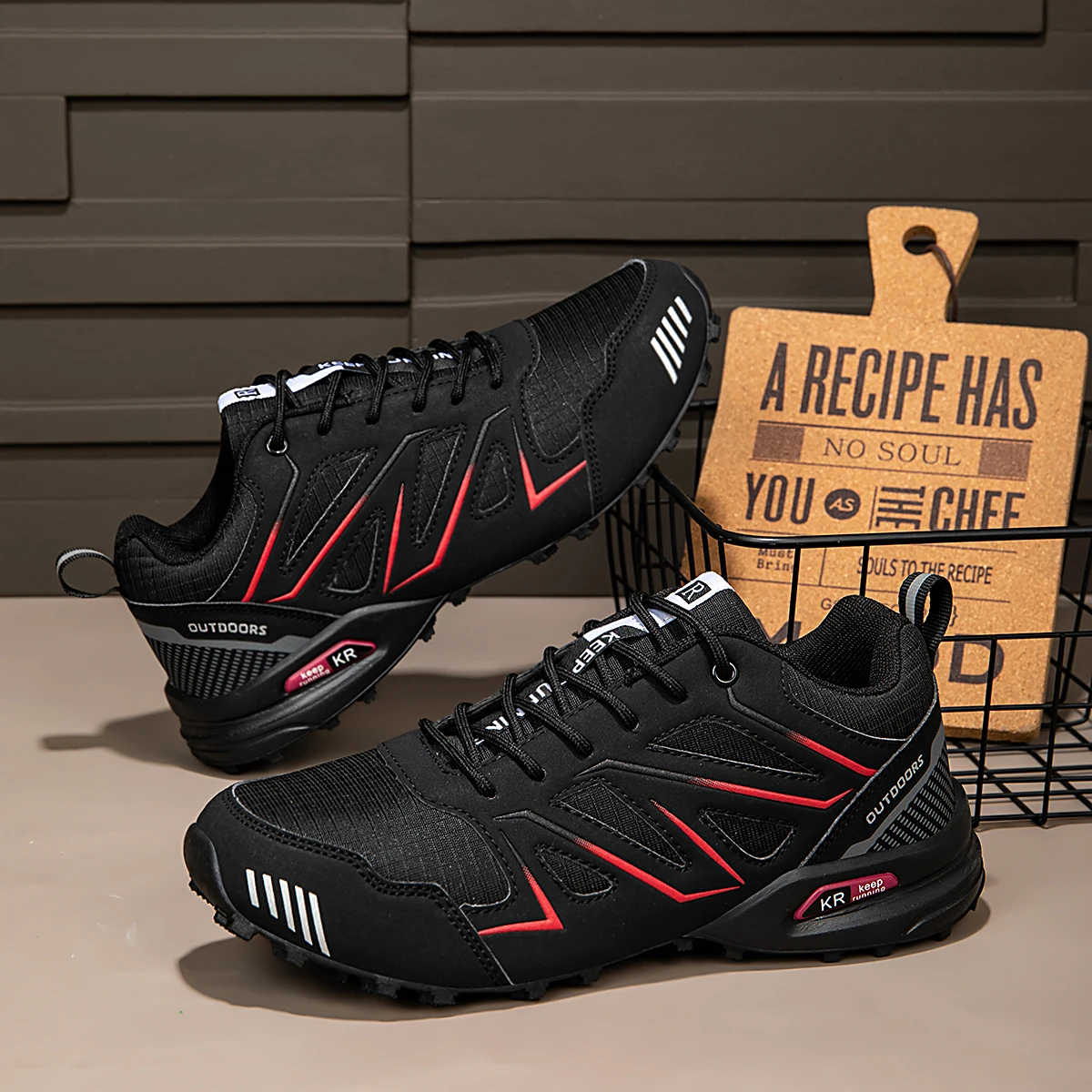 Wasserdichte Herren-Wanderschuhe, atmungsaktives Obermaterial, geeignet für jedes Gelände, Outdoor-Offroad, rutschfest, verschleißfest, Sportschuhe – Detail 35