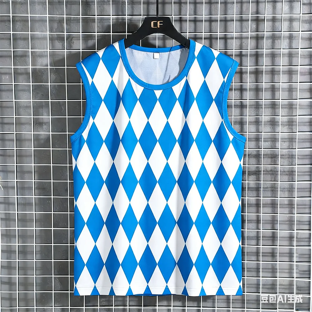 Summer Men's Sleeveless T-Shirt Summer 100_ polyester men's t-shirts and tank tops Leisure sports