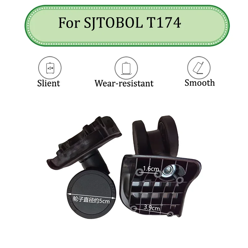 

For SJTOBOL T174 Universal Wheel Trolley Case Smooth Shock Accessories Replacement Pulley Silent Luggage Caster Wheel