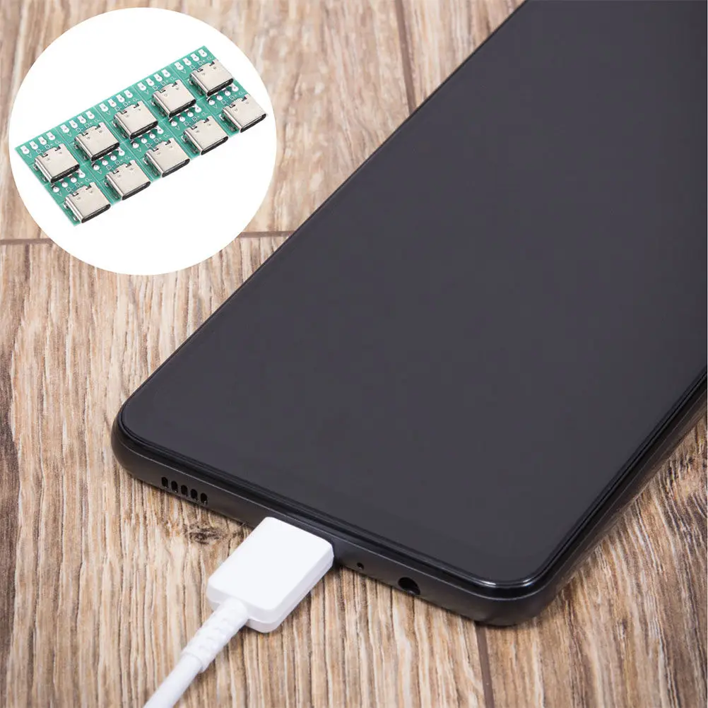20Pcs USB C Connector Board DIY 3.1 Type-C Female Receptacle Adapter Pcb Converter Board Fast Stable Data Transmission