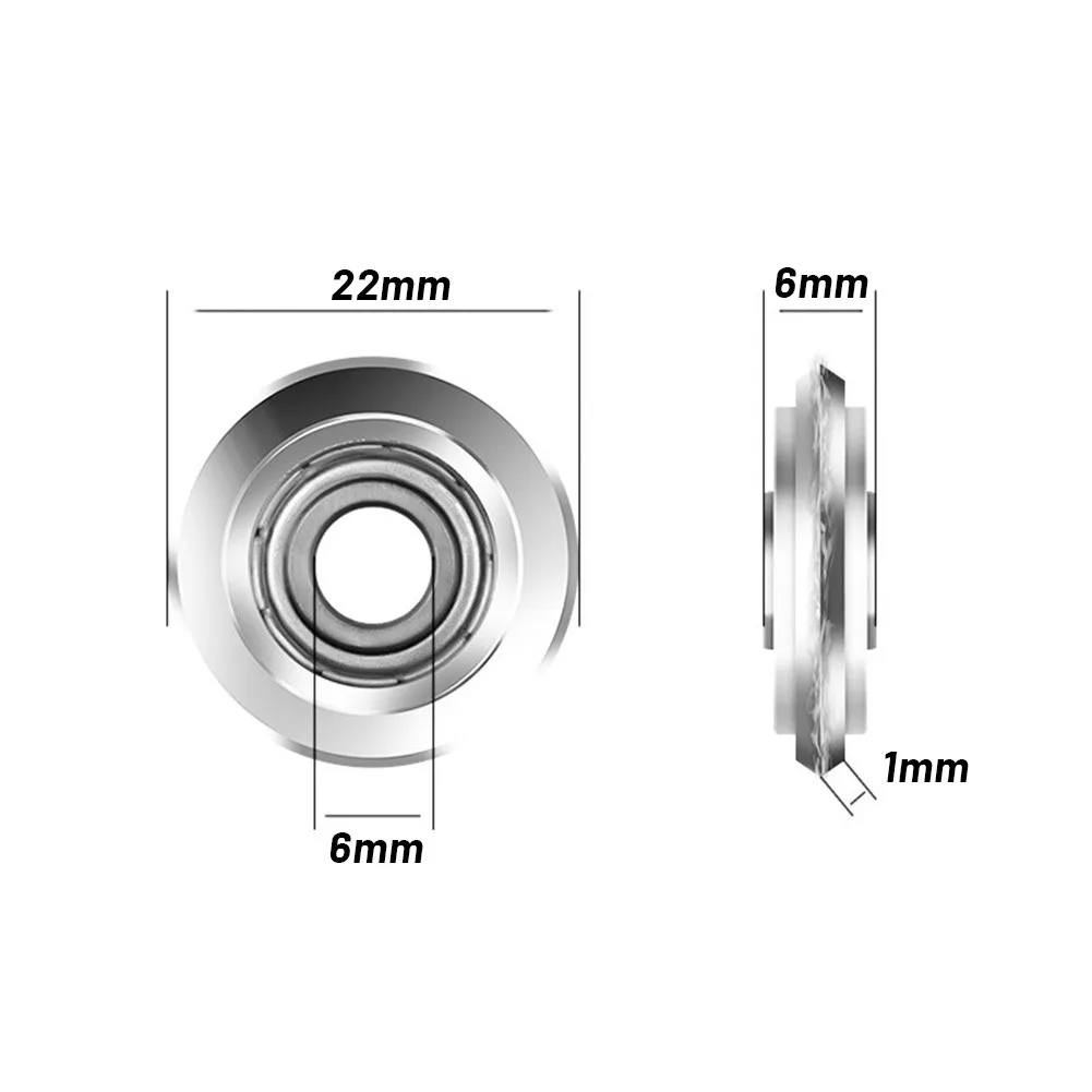 타일 세라믹 커터 텅스텐 카바이드 베어링 유리 커터 블레이드 휠 22x6x6mm, 타일 벽돌 절단 기계용, 2 피스