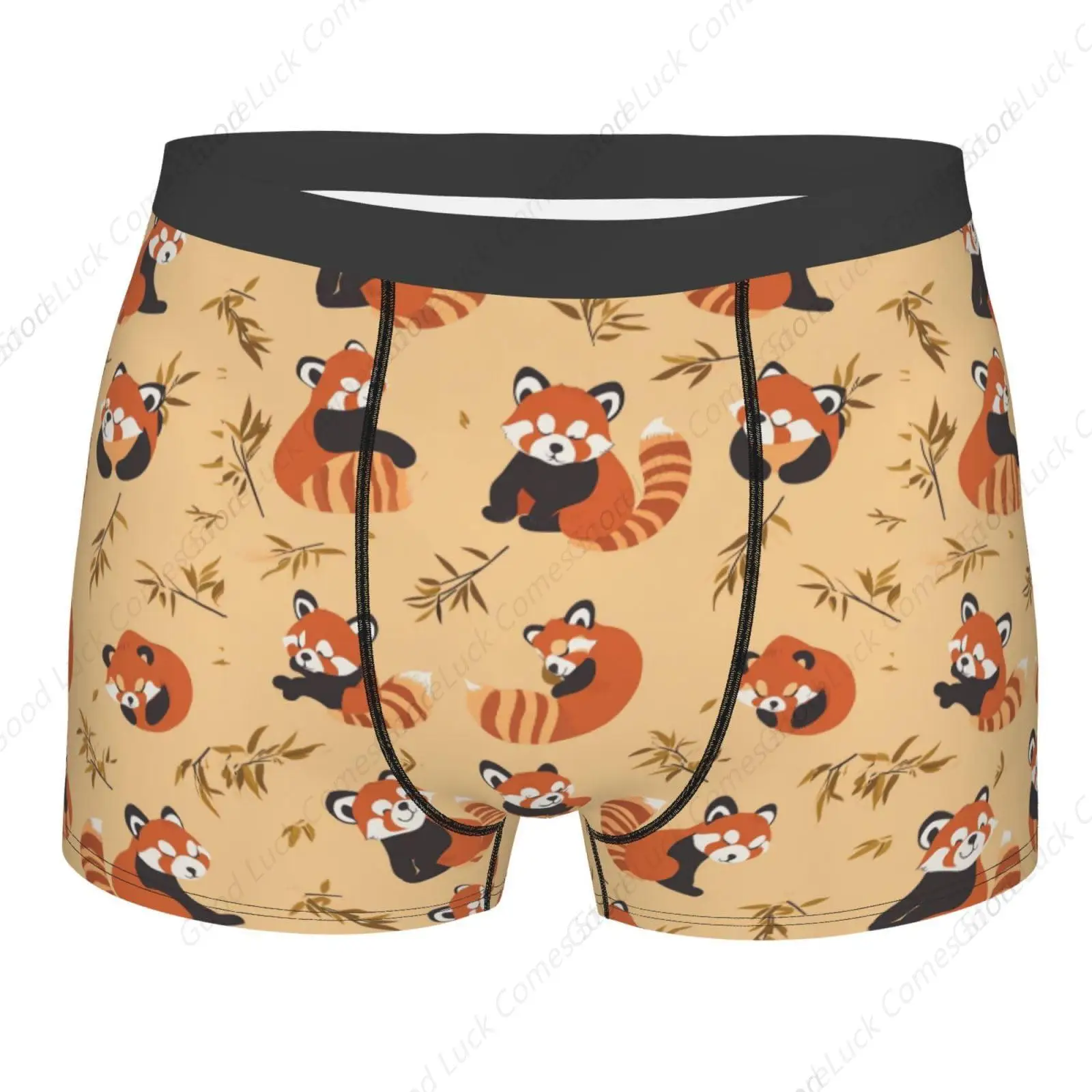 

Простые мужские трусы-боксеры с рисунком красной панды, шорты, нижнее белье для мужчин, бойфренд, маленький размер