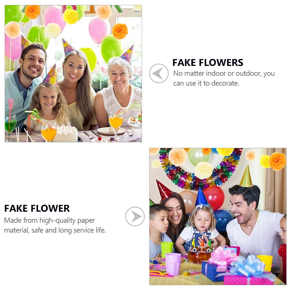 

12 pcs High Quality Paper Material Safe Long Life Home Decoration Floral Arrangement Party Holiday Indoor Outdoor