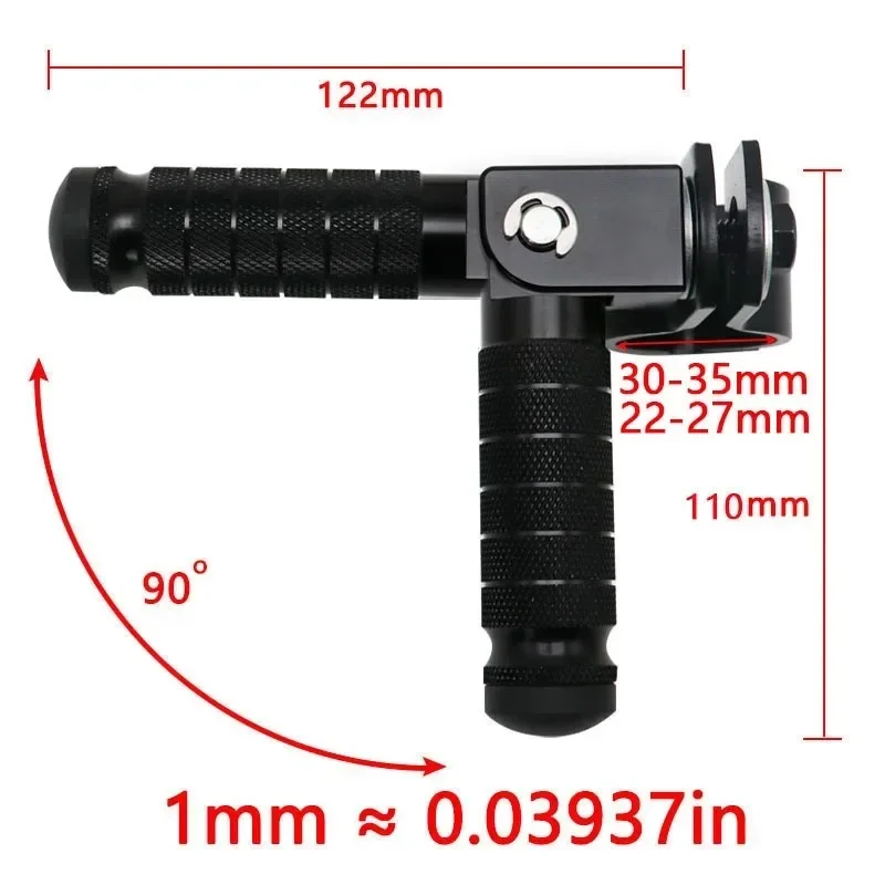 Qianbai 22-27/30-35mm braçadeira cnc alumínio peça da motocicleta pedais universais dobrados apoio para os pés footpeg motocicletas ciclomotores