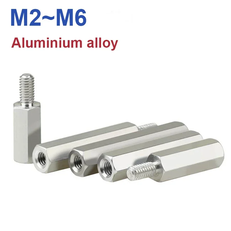 M2.5 M3 M4 M5 M6 Aluminium Hex Spacer Standoff Mount Fixing PCB Metric Bolts Length 5mm~50mm