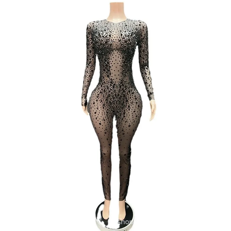 

Высококачественное черное платье со стразами, темпераментное платье для ежегодного собрания, женское элитное платье, черный модный подиумный халат, Soirée Femme Mariage