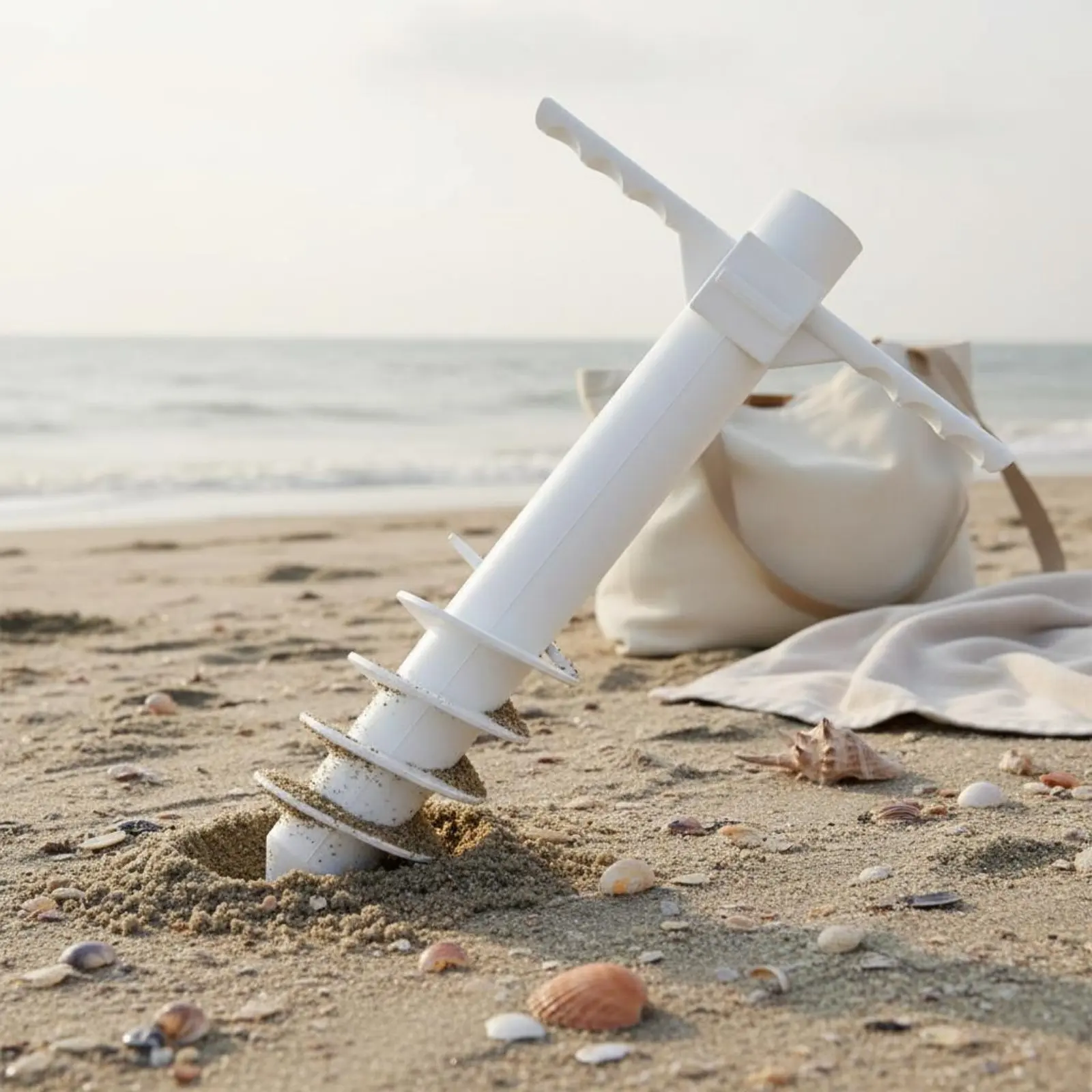 

Spiral Sand Anchor Stable Hold Sand Screw Stake Spiral Ground Stake Wind Resistant Outdoor Accessory Portable