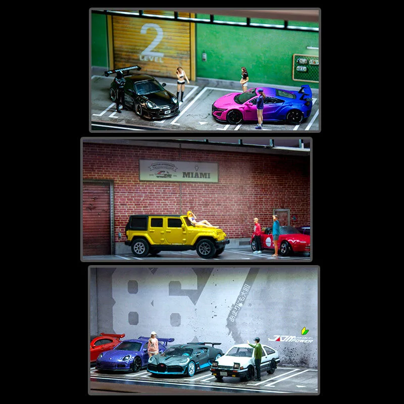 Timemicro+MoreArt original design 1:64 repair workshop theme garage lighting version assembly scene model