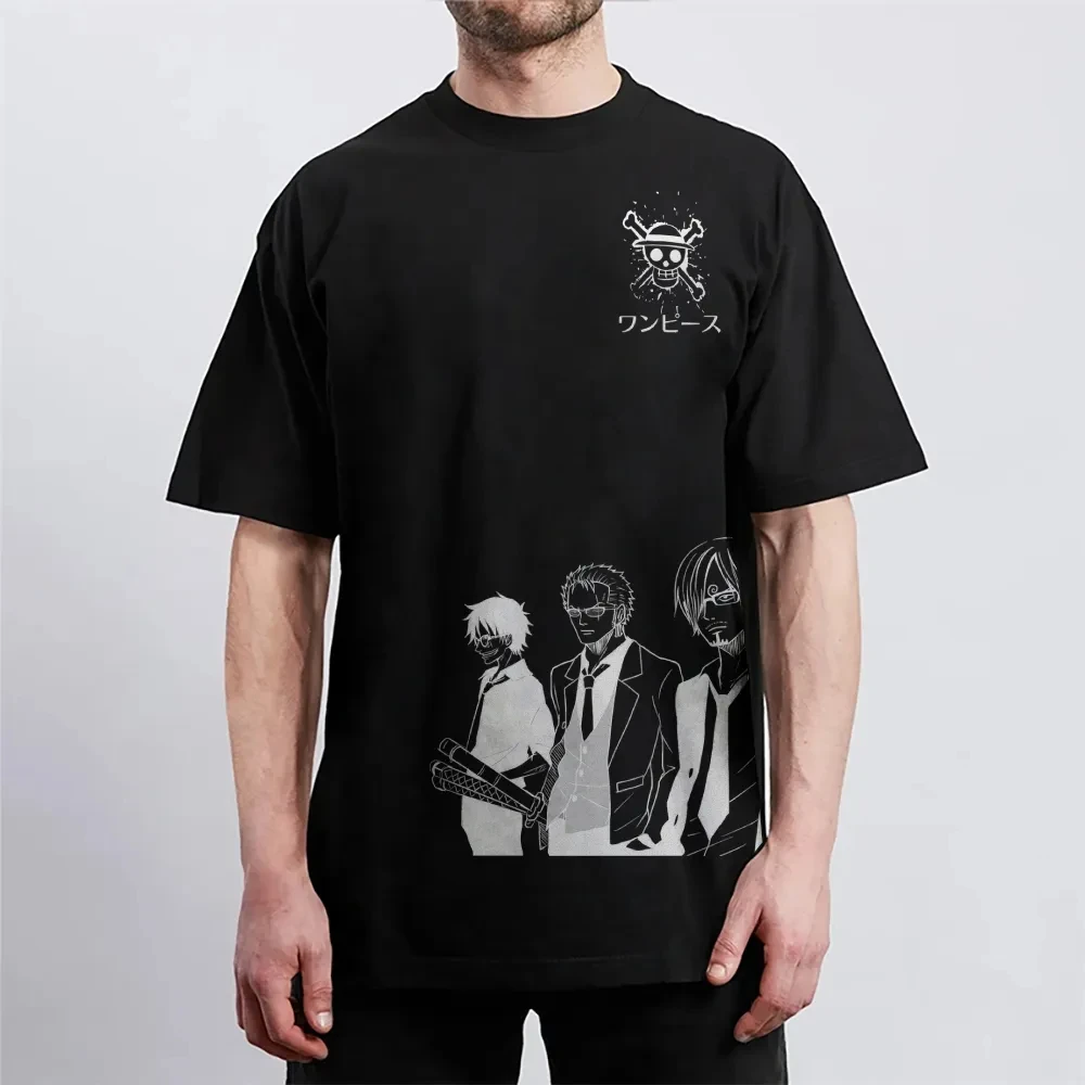 

One Piece Men's Women's T-shirt Monkey D. Luffy Roronoa Zoro Sanji Anime Summer Spring Boy's Short Sleeves Parent-child Outfits