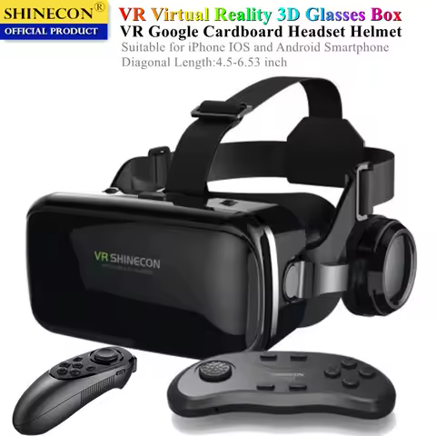 G04E Virtual Reality VR Glasses Stereo Google Cardboard BOX VR Headset Helmet Watch 3D Video&amp;Game for Cellphone,Support Gamepad