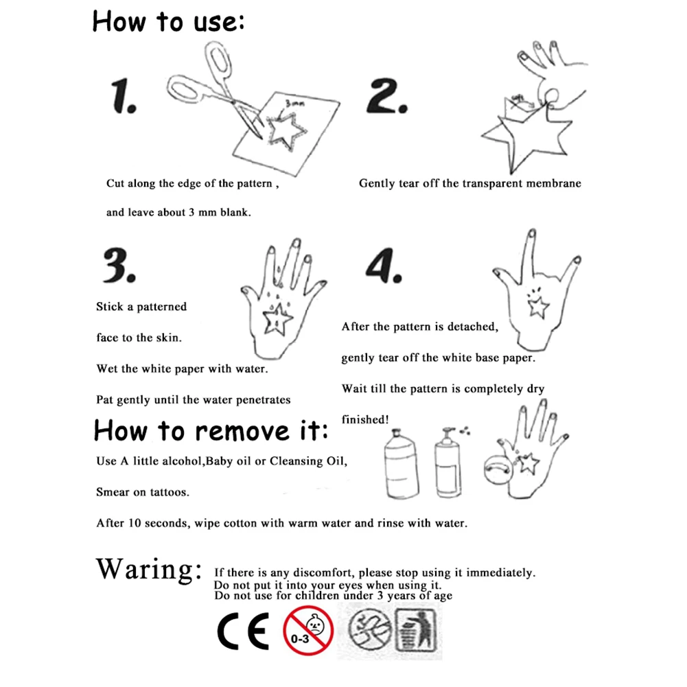 Brdwn Uchiha Sasuke Sabaku no Gaara Anbu Cosplay Tattoo Stickers image 2