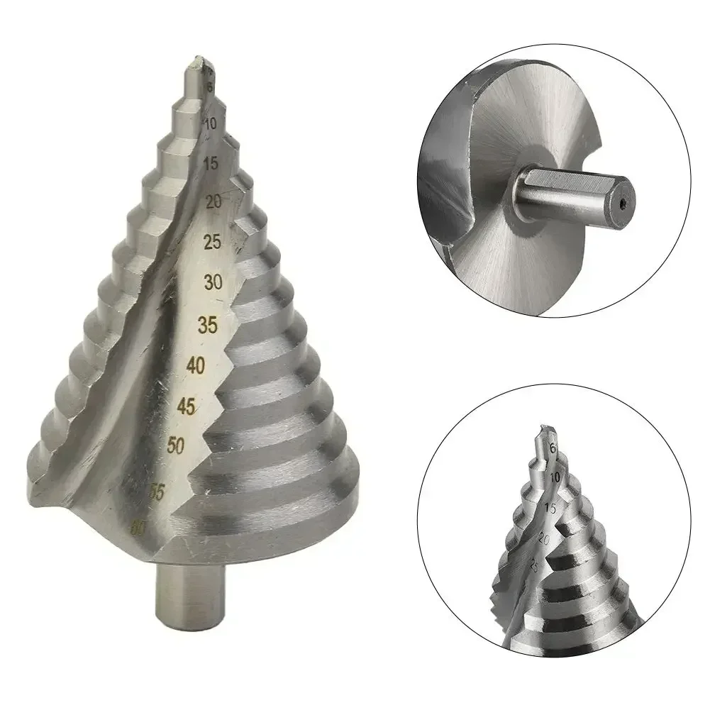 6-60mm Step Drill Bit Pagoda Drill Spiral Multi-Function Wood Metal Hole Cutter Drill Bits Workshop Equipment Power Tools