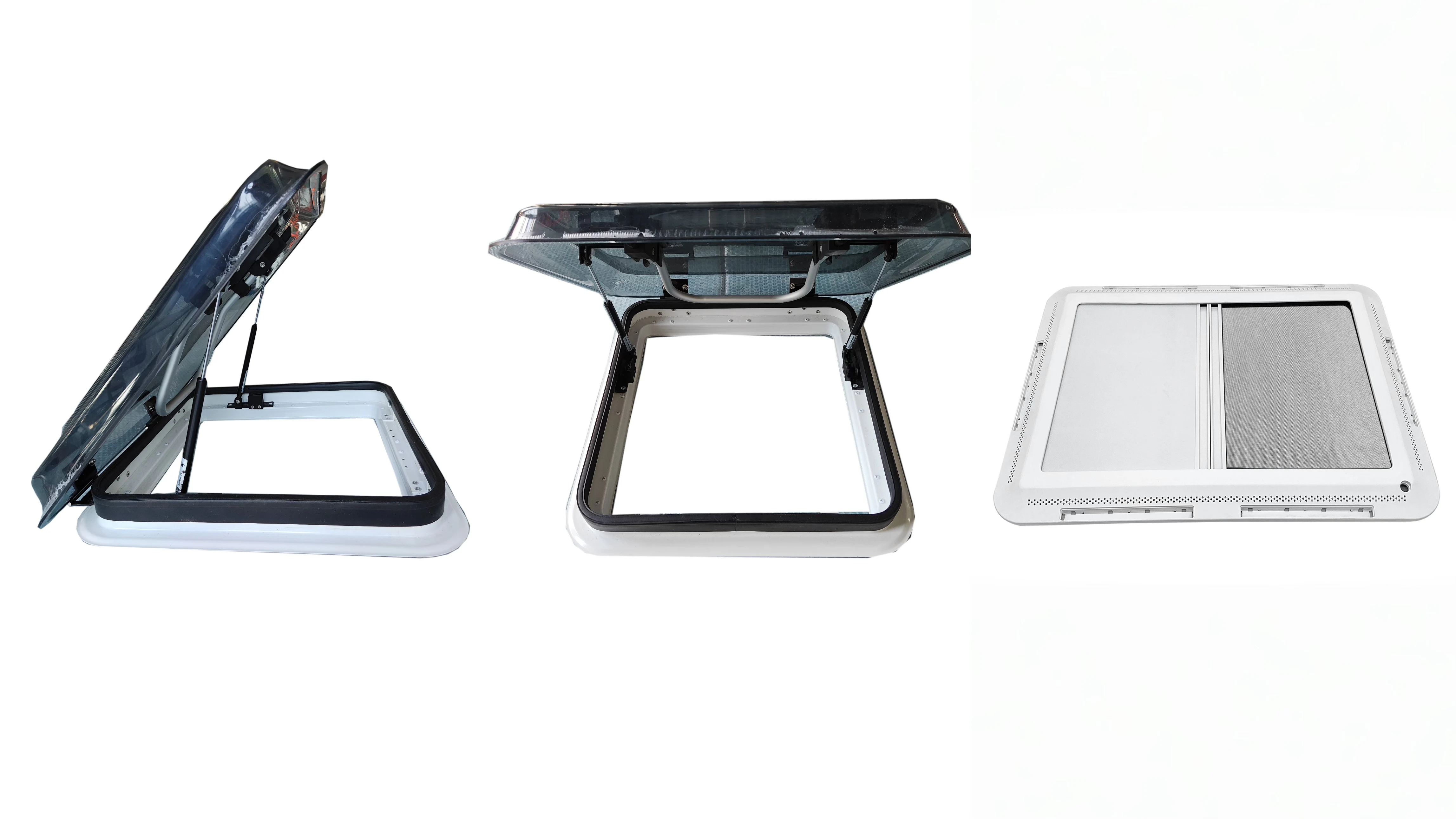 Premium Aluminum Alloy Caravan RV Skylight-LED Light Multi-functional Inner Frame Modern Luxury Camping Design