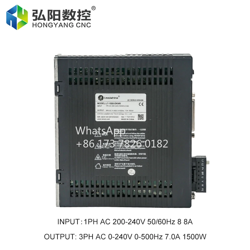 Leadshine 1500W 220V 9.5A AC Servo Driver L7-1500+ AC Servo Motor ACM13015H2 Encoder 17 Bit Brake Resistance Motor